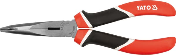 YATO BÖJD LÅNGSPETSTÅNG, CRV, 200 MM, TREFÄRGADE HANDTAG