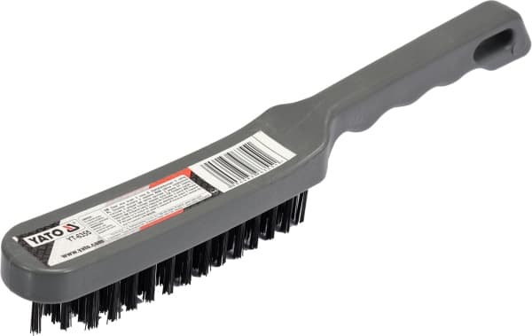 YATO STÅLBØRSTE, STÅLWIRED, 5 RÆKKER, PLASTIKHÅNDTAG
