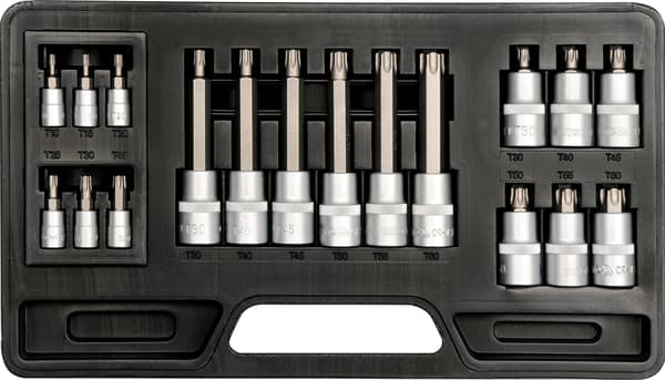 YATO TORX NYCKELSATS, 18 DELAR