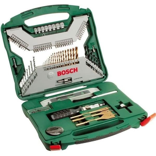 X-Line Titanium box av Bosch borrar och skruvmejselbitar - 100 stycken