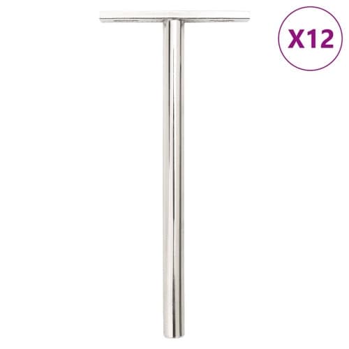 Konsoler för flytande hyllplan 12st osynlig Ø10x150 mm kolstål