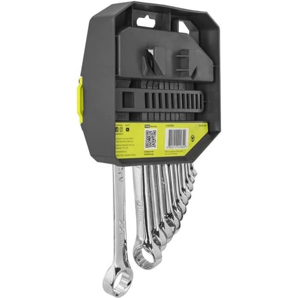 Sæt med 12 skruenøgler (8. 9. 10. 11. 12. 13. 14. 15. 16. 17. 19. 22 mm) - RYOBI - 15° udrykningsvinkel - Kompatibel med Ryobi LINK