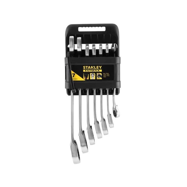 STANLEY FATMAX Vändbar spärrnyckel - 7-delat set - 8 till 19 mm