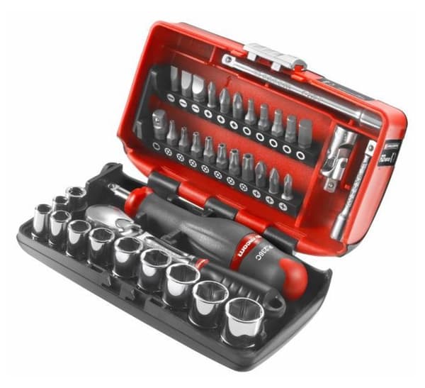 1/4'' 6-kants metrisk hylsnyckelsats 5,5 till 14 mm - FACOM - RL.NANO1PB
