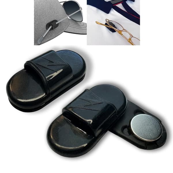 INF Magnetisk Glasögonhållare Clip - Säker Svart Par