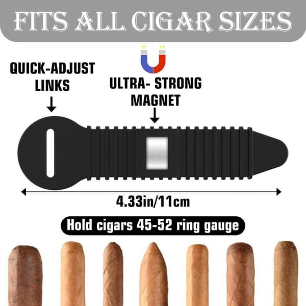 INF Silikon Magnetisk Sigarholder Klips - Svart, Utendørs Bruk
