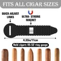 Miniatyrbilde 3 av 5: INF Silikon Magnetisk Sigarholder Klips - Svart, Utendørs Bruk