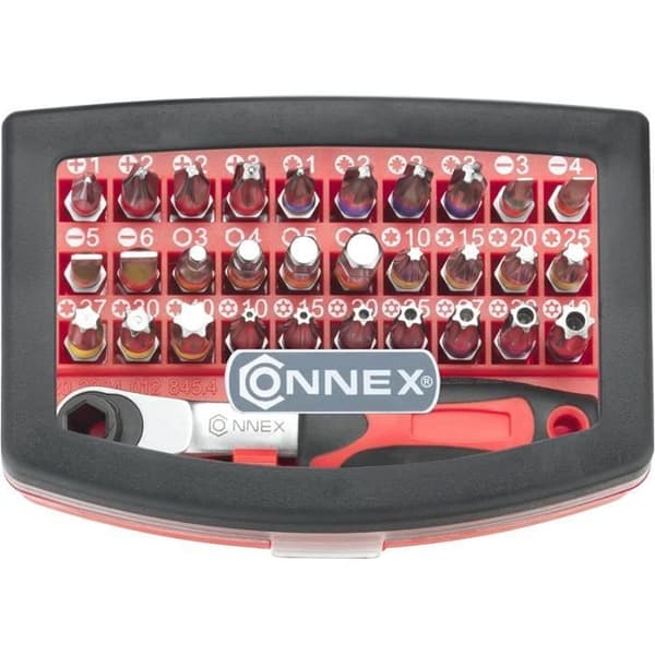 32-delt bit- og skraldesæt - CONNEX - 1/4"-tilslutning - S2 stål - Magnetisk holder inkluderet
