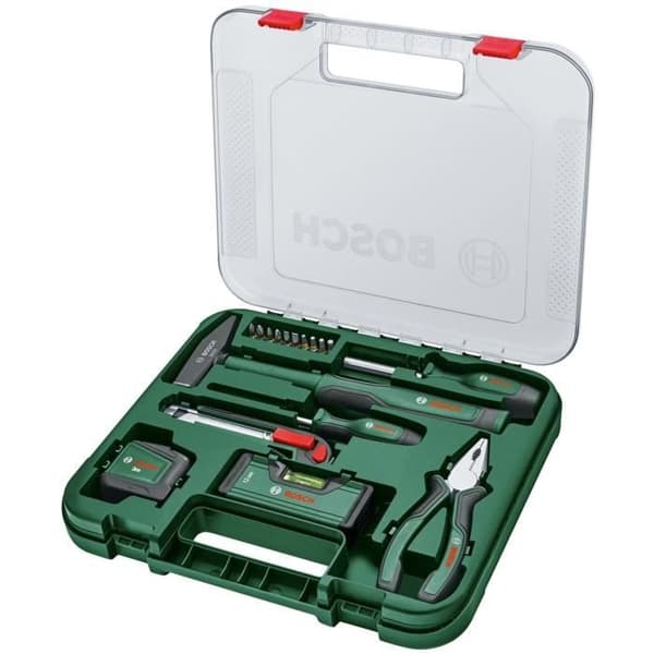 Bosch 17-delars handverktygssats "Universal" (mångsidig reparationsverktygssats för hemmabruk)