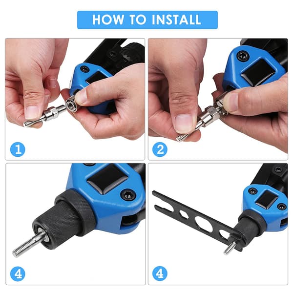 Rivet Nut Tangsæt, 110 Rivetmøtrikker inkluderet, holdbar jernlegering konstruktion, ergonomisk design