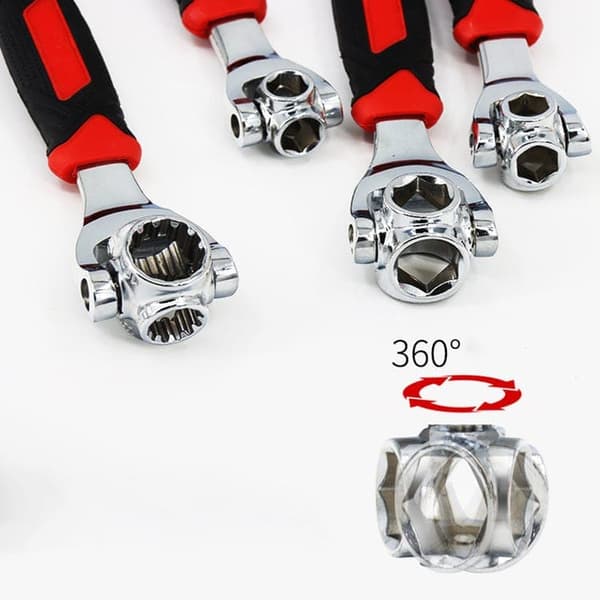 Bomclap 52-i-1 Hylsnyckel Verktyg – Professionell 360° Roterande Multifunktionsnyckel med Magnetfunktion