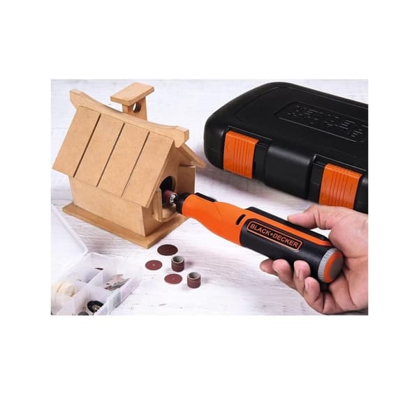 BLACK & DECKER, 8V sladdlöst roterande verktyg med satslåda, BCRT8IK-XJ