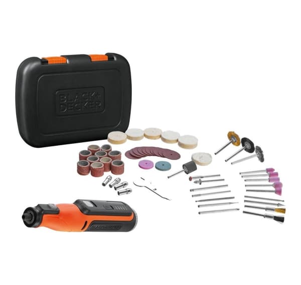 BLACK & DECKER, 8V sladdlöst roterande verktyg med satslåda, BCRT8IK-XJ