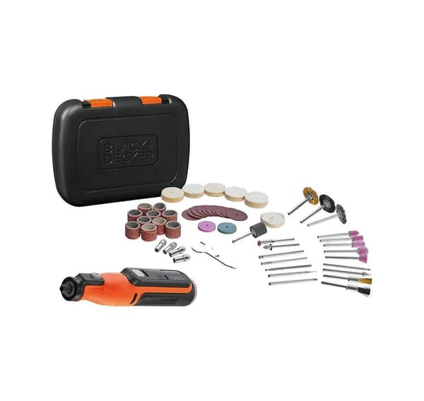 BLACK & DECKER, 8V sladdlöst roterande verktyg med satslåda, BCRT8IK-XJ