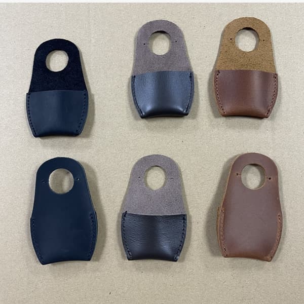 INF Artisan Carved Thumb First Layer Leather Finger Guard kaffe