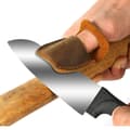 Miniatyrbillede 3 af 4: INF Artisan Carved Thumb First Layer Leather Finger Guard Brun