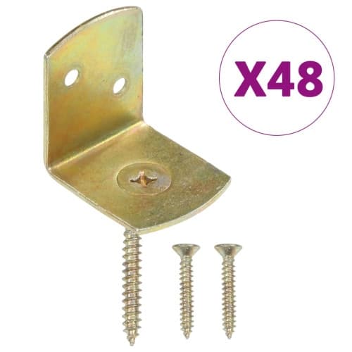 L-beslag till staketpanel 48 st galvaniserad metall