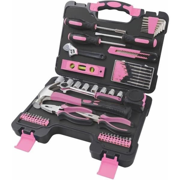 Verktygsset - FIELDMANN - FDG 5010-53R - 53 delar - Rosa färg - Damverktyg