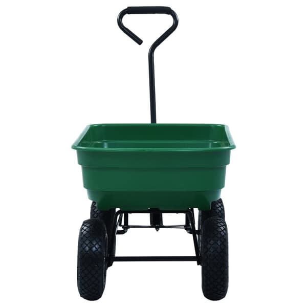vidaXL Puutarhan kippikärry 300 kg 75 l vihreä