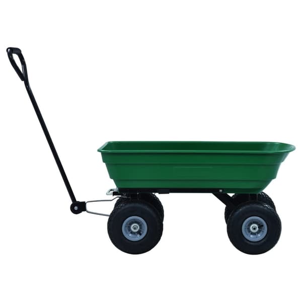 vidaXL Puutarhan kippikärry 300 kg 75 l vihreä