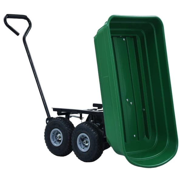 vidaXL Puutarhan kippikärry 300 kg 75 l vihreä