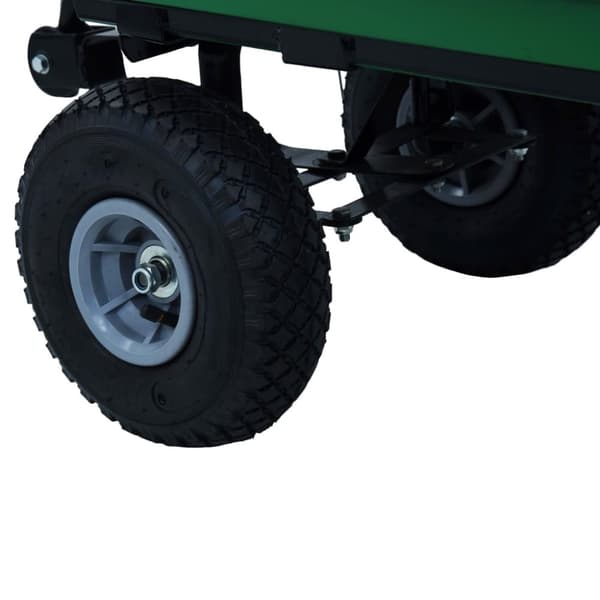 vidaXL Puutarhan kippikärry 300 kg 75 l vihreä