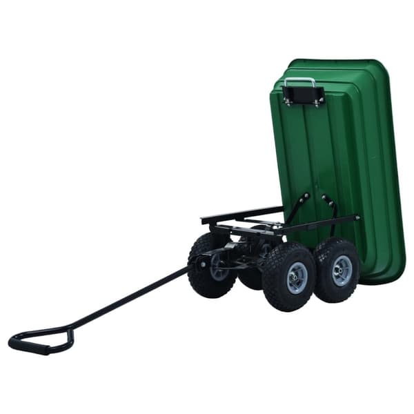 vidaXL Puutarhan kippikärry 300 kg 75 l vihreä
