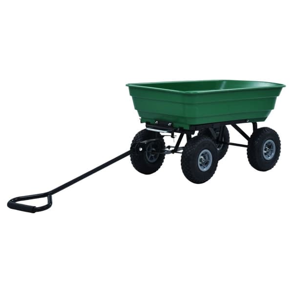 vidaXL Puutarhan kippikärry 300 kg 75 l vihreä