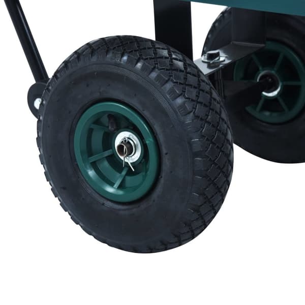 vidaXL Trädgårdsvagn grön 350 kg