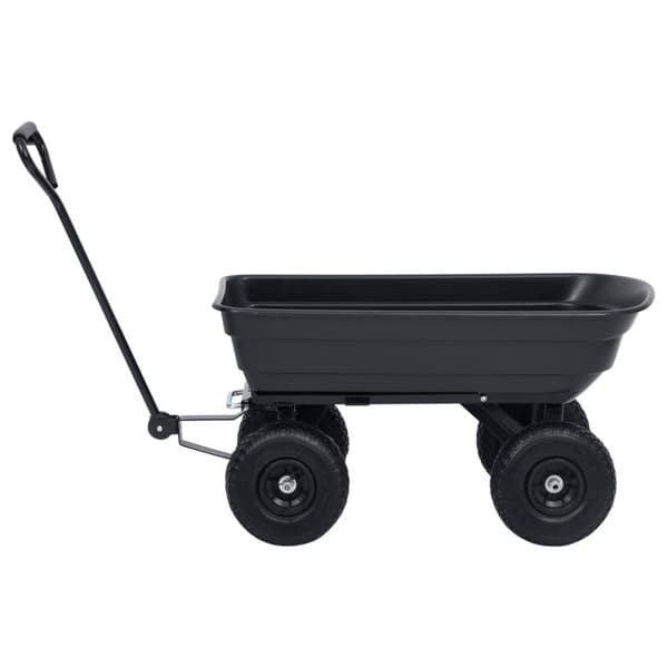 vidaXL havevogn med vippelad 300 kg 75 l sort