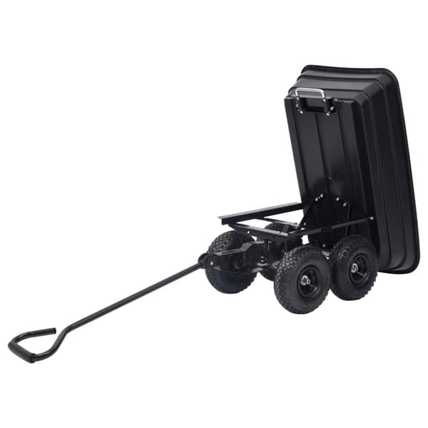 vidaXL havevogn med vippelad 300 kg 75 l sort