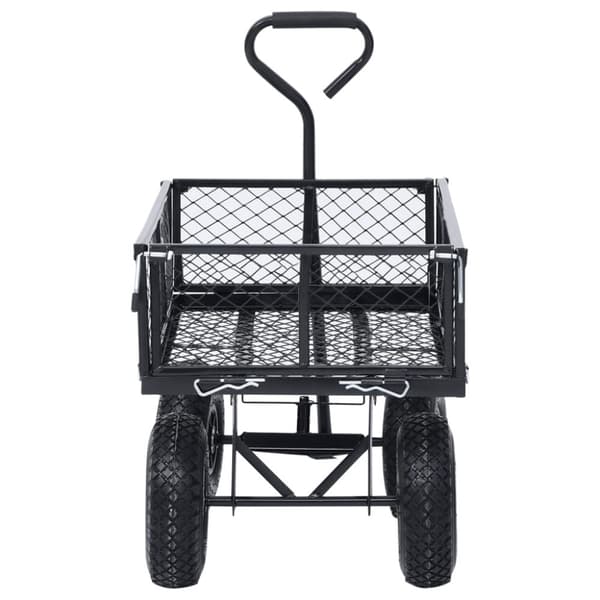 vidaXL Trädgårdsvagn svart 250 kg
