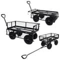 Miniatyrbild 7 av 11: vidaXL Trädgårdsvagn svart 250 kg
