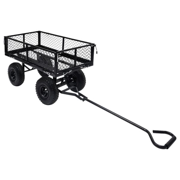 vidaXL Puutarhan vetokärry musta 250 kg