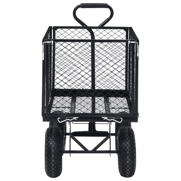 vidaXL Trädgårdsvagn svart 350 kg