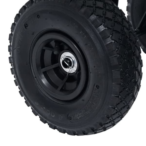 vidaXL Trädgårdsvagn svart 350 kg