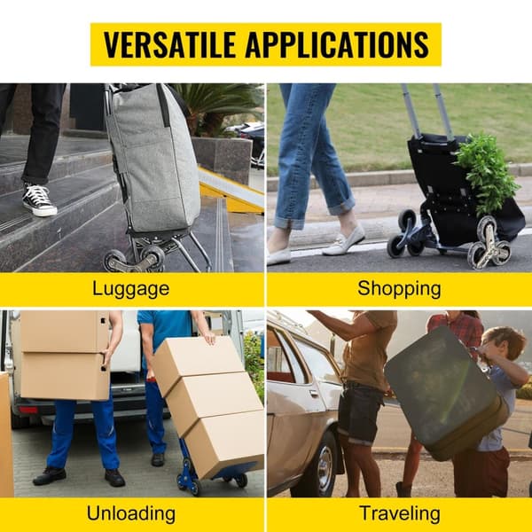 150kg last tung hopfällbar trappklättervagn, hållbar konstruktion, stabil drift, ergonomisk design, lätt att använda och förvara, bred applikationer