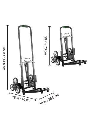 150kg last tung hopfällbar trappklättervagn, hållbar konstruktion, stabil drift, ergonomisk design, lätt att använda och förvara, bred applikationer