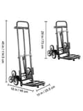 Miniatyrbild 4 av 4: 210kg last hopfällbar trappklättervagn med reservhjul, hållbar konstruktion, stabil drift, ergonomisk design, lätt att använda/förvara