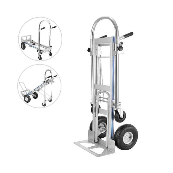 770lb last, 3-i-1 hopfällbar handvagn i aluminium, lätt konstruktion, stor lastkapacitet, stabil och bekväm, bred applikation