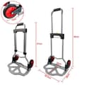 Miniatyrbild 2 av 4: XMTECH Fällbar handtruck - Transportvagn Maximal belastning 80 kg Stålhanteringsvagn med 2-hjulig hopfällbar handtruck
