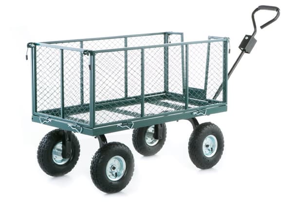Havetrailer - vogn - med aftagelig pose - op til 450 kg - grøn