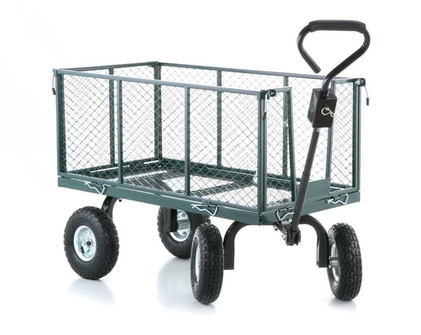 Havetrailer - vogn - med aftagelig pose - op til 450 kg - grøn