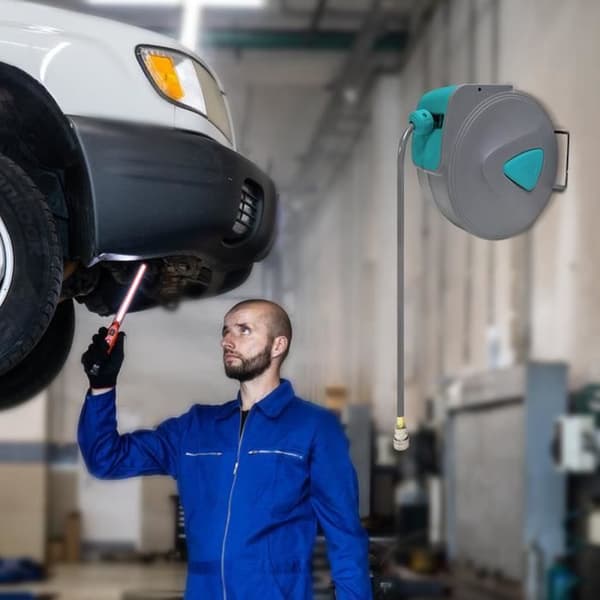 Verkstadspall - XMTECH - 2 i 1 - Med 360° hjul - Garagevagn - Mekanikersäte