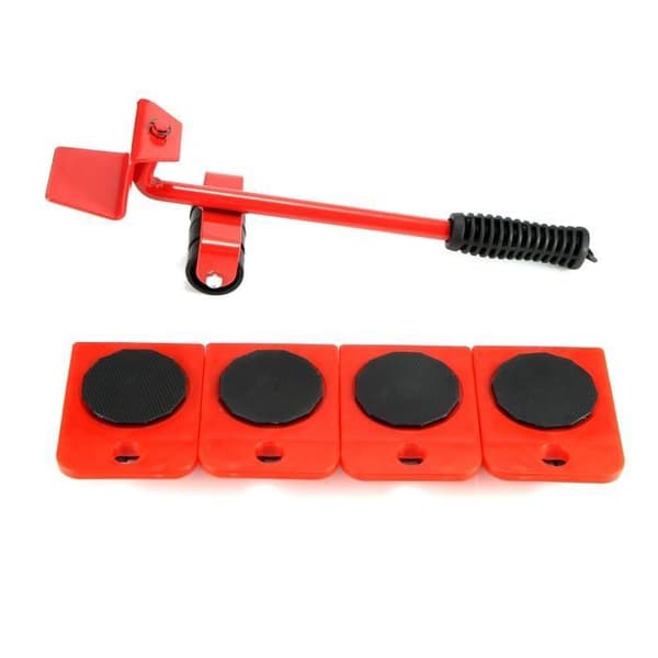 Möbelflyttningstransportset 4 Roller Mover + 1 handhjul Hushållsverktygsset