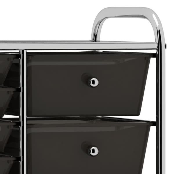vidaXL Förvaringsvagn XXL 15 lådor svart plast -  Dollies & vagnar