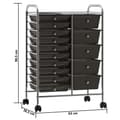 Miniatyrbild 9 av 11: vidaXL Förvaringsvagn XXL 15 lådor svart plast -  Dollies & vagnar