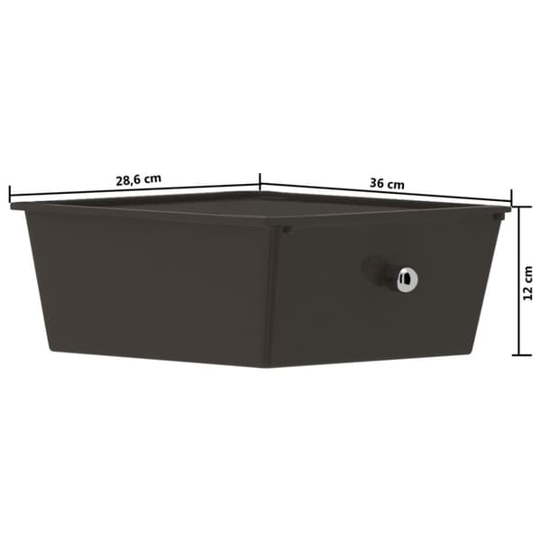 The Living Store Förvaringsvagn 4 lådor svart plast -  Dollies & vagnar