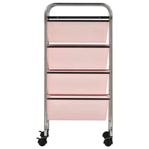 Sækkevogne og pakkevogne - Living rullebord med 4 skuffer plastik pink