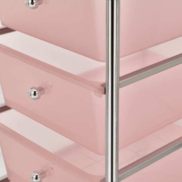 Förvaringsvagn 4 lådor rosa plast - Förvaringsvagn - Förvaringsvagnar - Home & Living
